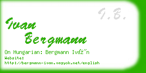 ivan bergmann business card